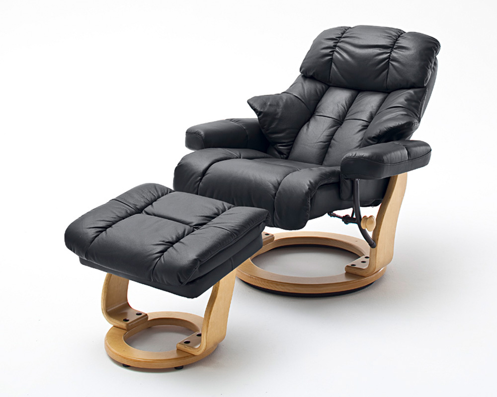 Calgary XXL Fotel relax z podnóżkiem